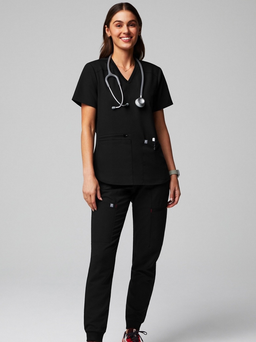 NWT Fabletics Black Scrub Set